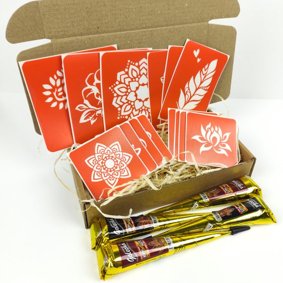 Набір хни з трафаретами для біо-тату №4 henna-set-04 | Зображення 5