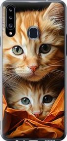 Чохол на Samsung Galaxy A20s A207F Котики 2 із силікону FCh_008261