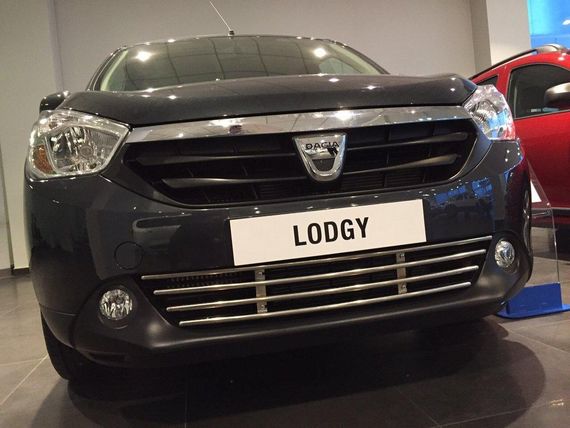 Решітка в бампер (нерж) для Dacia Lodgy 2013↗ рр. | Зображення 6