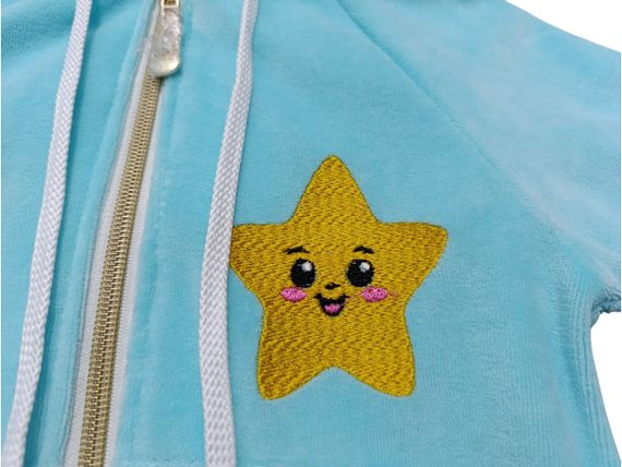 Худи Толстовка детская велюровая тиффани акуленок BABY SHARK 116 | Зображення 5