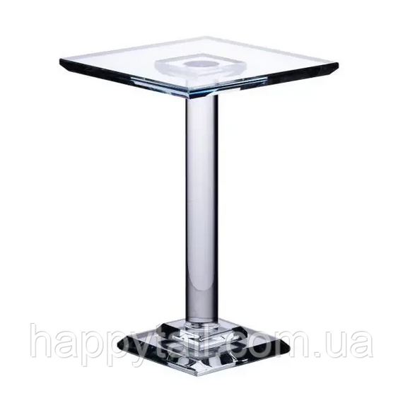 Тортовница стеклянная на ножке 23 см квадратная HP-4-72L