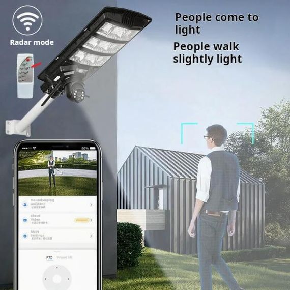 Камера-фонарь 4G уличный на солнечной батарее 300W с датчиком движения | Зображення 2