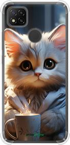 Чохол на Xiaomi Redmi 9C Білий кіт "5646sp-2035-2448"