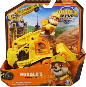 Щенячий патруль Кремез і команда Бульдозер та фігурка Кремеза Paw Patrol Rubble & Crew Rubble’s Bulldozer Toy Truck