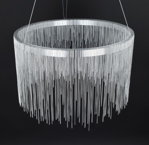 Люстра світлодіодна підвісна LED світильник для квартири на стелю лед 27524 Хром 50-120х50х50 см. | Зображення 5