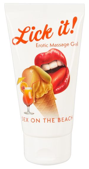 2в1 лубрикант та масажне масло - Lick It! Sex on the Beach, 50 мл sexstyle