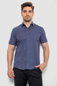 Рубашка мужская с принтом  -уценка, цвет джинс, 214R7129-U-1