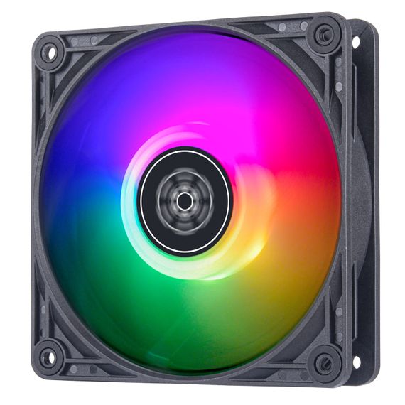 SilverStone Корпусний вентилятор Vista VS120B-ARGB, 120мм, 2000rpm, 4pinPWM, 3pin +5VARGB, 30.6dBa, чорний (SST-VS120B-ARGB)