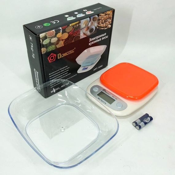 Ваги кухонні DOMOTEC MS-125 Plastic, електронні ваги, електронні ваги. PI-873 Колір: помаранчевий | Зображення 5