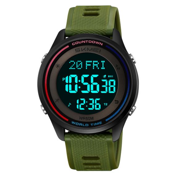 Спортивний чоловічий годинник Skmei 2348AG Army Green | Зображення 1