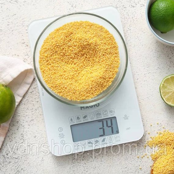 Кухонные весы с измерением объема MAGIO MG-696, Кухонные электронные весы для взвешивания продуктов AZ-14 | Зображення 2