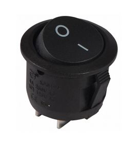 Переключатель KCD1-5-101 B/B 1 клавиша черная круглая Ny95500705