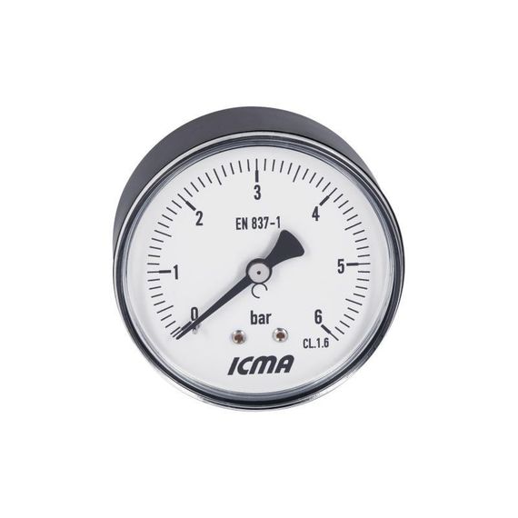 Манометр Icma 1/4" 0-6 барів, заднє під'єднання No243 | Зображення 4