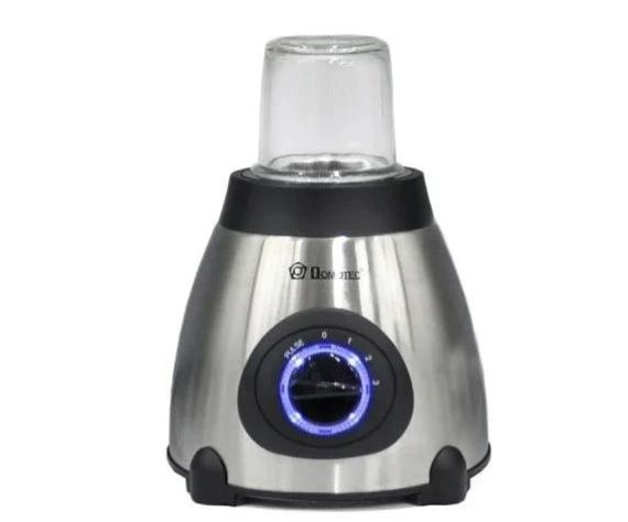 Блендер стаціонарний DOMOTEC MS-6610 з кавомолкою 1000 Вт LED (Сірий), кухонний електричний блендер | Зображення 1