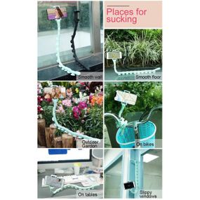 Гибкий держатель для телефона с присосками универсальный Cute Worm Lazy Holder. IU-830 Цвет: голубой