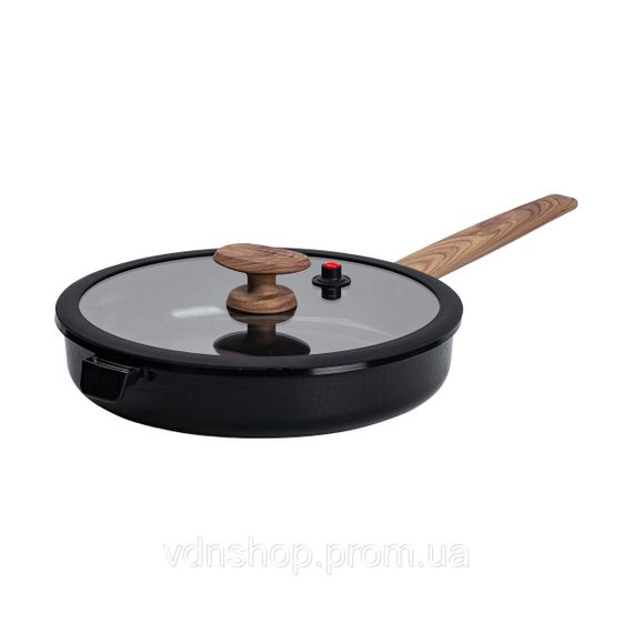 Алюмінієва сковорода з керамічним покриттям антипригарним 3,2 л Ø 28 см чорна MGC HP-4-459B | Зображення 5