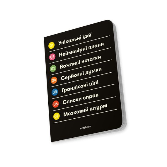 Блокнот в клетку Важные заметки (чёрный) | Зображення 2