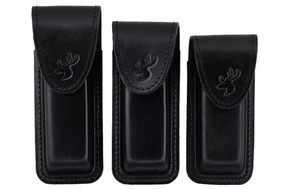 Чохол-В для складного ножа, ліхтарика на липучці XL (шкіра, велюр, чорний) MAS | Зображення 2