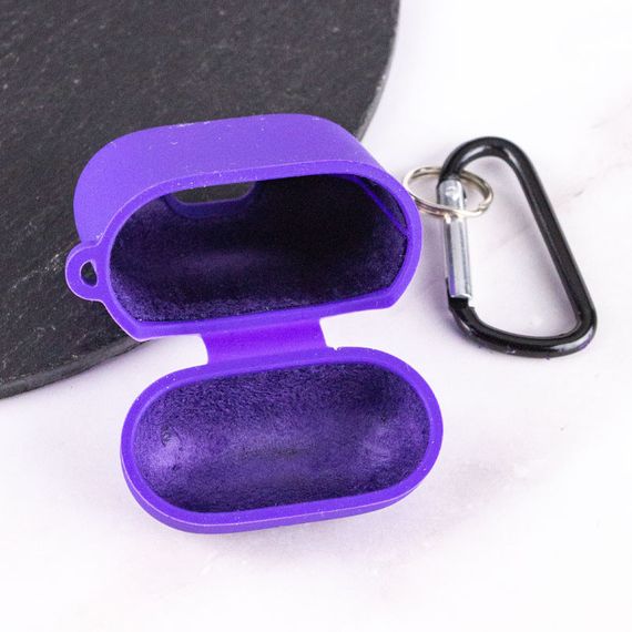Силиконовый футляр с микрофиброй для наушников Airpods 1/2 Фиолетовый / Ultra Violet | Зображення 4