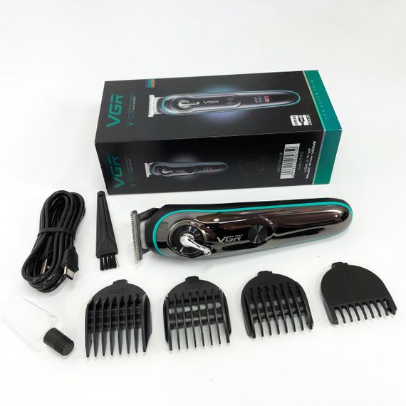 Электробритва для стрижки головы VGR, Триммер с насадками разной длины, Електромашинка для стрижки FN-19 | Зображення 4