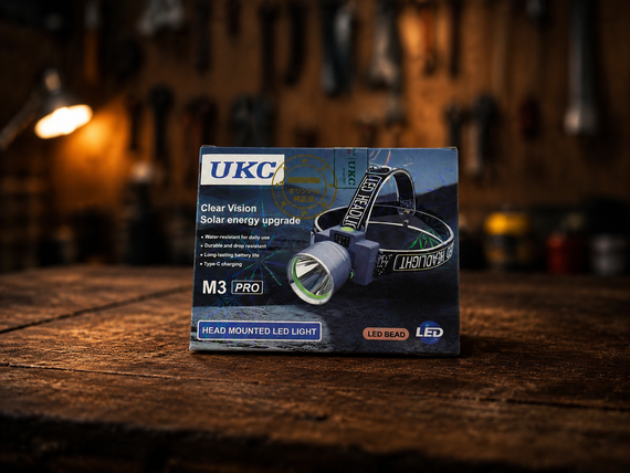 Налобный фонарик M 3 pro / Фонарь аккумуляторный UKC / LED светильник налобный на USB Type-C | Зображення 3