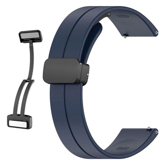 Ремінець Primolux Magnetic Silicone для годинника Amazfit Active Max / Amazfit Balance 2 - Dark Blue | Зображення 2