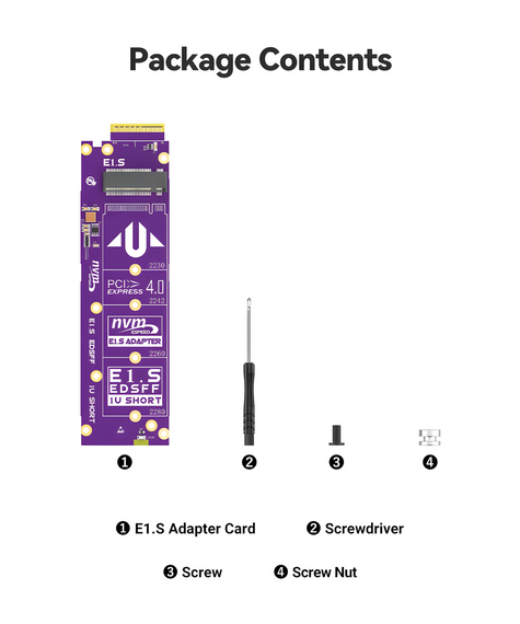 Адаптер JEYI M.2 NVMe в E1.S PCIe 4.0 x4 64 Гбіт/с конвертер 2230–2280 SSD в EDSFF E1.S | Зображення 5