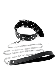 Нашийник з повідцем Art of Sex Jenna Collar with Leash Чорний One Size
