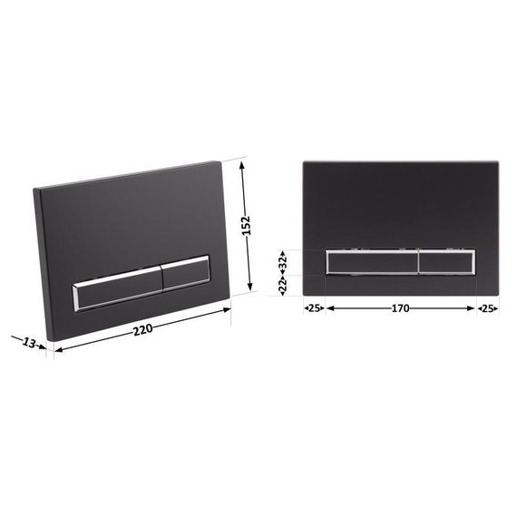 Панель смыва для унитаза Qtap Nest QT0111M08V1091MB | Зображення 1