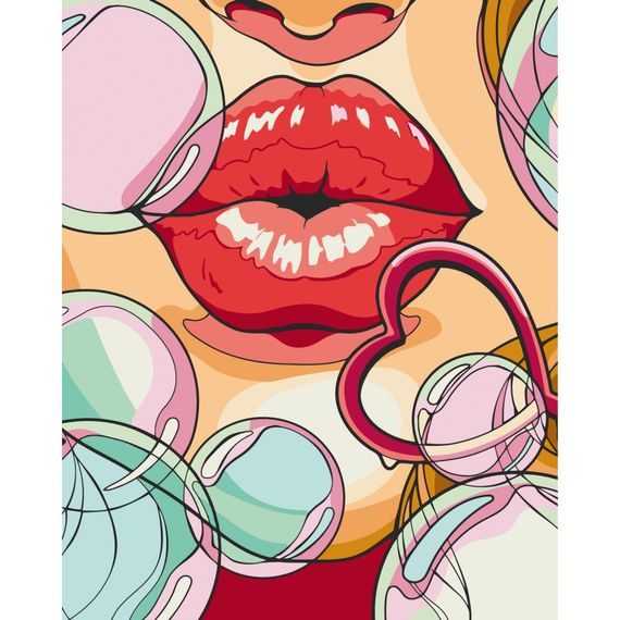 Картина по номерам "Сладкий поцелуй" 16509-AC 40х50 см