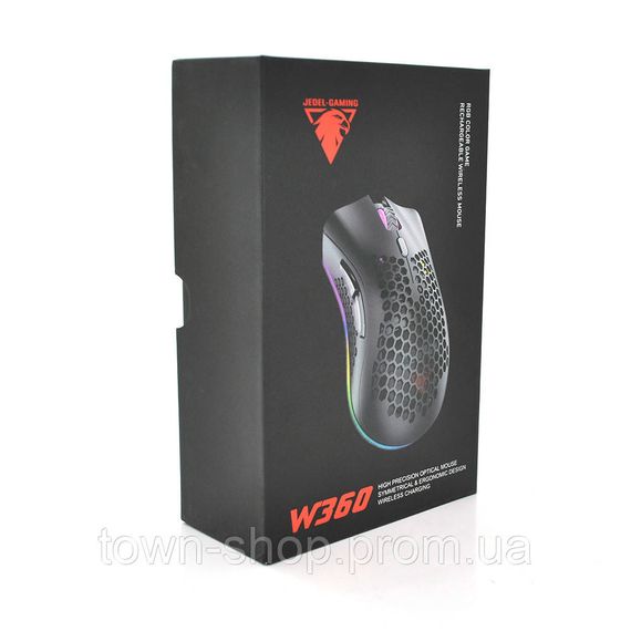 Мышь беспроводная JEDEL W360, 1000DPI, Black, 2.4GHZ, Box | Зображення 1