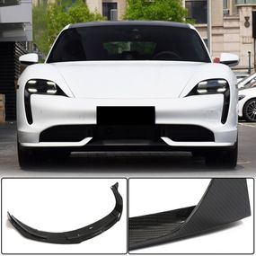 Накладка на передній бампер Lip (для 2019-2024 Turbo S, Карбон) для Porsche Taycan 2019- рр