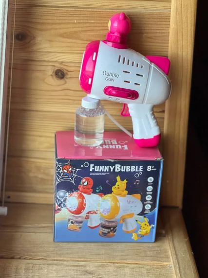 Пистолет детский автоматический пистолет пулемёт для мыльных пузырей Toy bubble gun AND 388-10 | Зображення 3