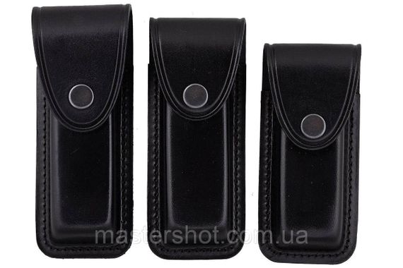 Чохол-В для складного ножа з кнопкою XL шкіра чорний | Зображення 2