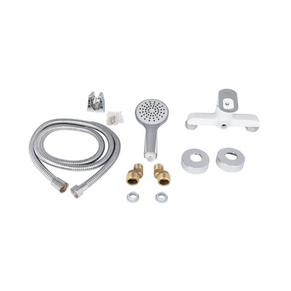 Смеситель для душа Lidz Latwa 010 (с душевым гарнитуром) (k40) LDLAT010WHI45426 White | Зображення 4