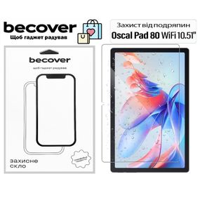 Стекло защитное BeCover Oscal Pad 80 WiFi 10.51&quot; (713694)