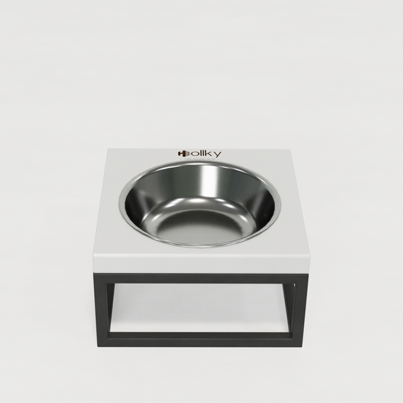 Миска на подставке для кошек и маленьких собак Hollky Base Solo S (1 × 0,45 л) Solo S-18187-GRWH | Зображення 3