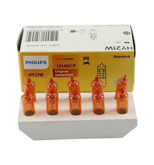 12146CP (PHILIPS) HY21W 12V 21W BAW9s (Orange)