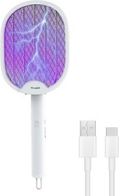 Электрическая мухобойка с УФ-подсветкой, ловушка для насекомых комаров портативный аккумуляторный уничтожитель