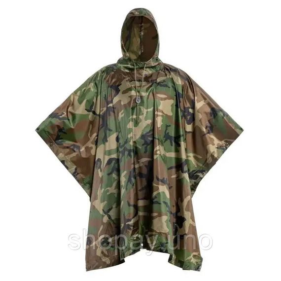 Дождевик Raincoat Камуфляж D -1 • Тактичний дощовик камуфляж плащ-намет пончо з капюшоном | Зображення 3