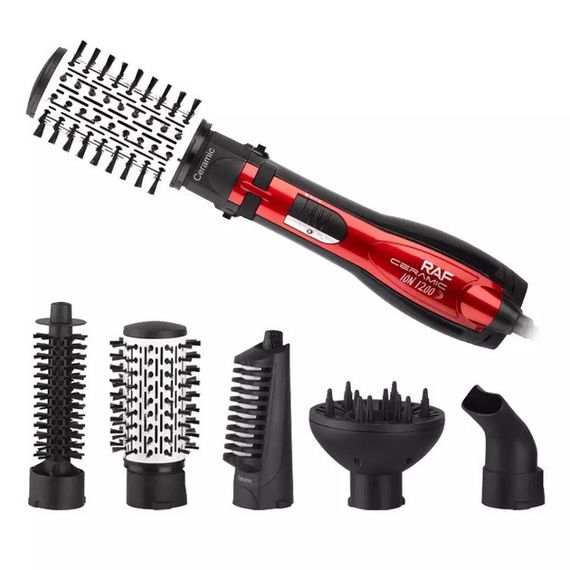Фен стайлер RAF R.416 5в1 щітка гребінець для сушіння укладання волосся KJ-801 1200 Вт | Зображення 4