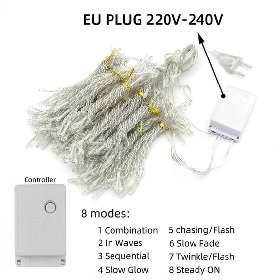 Гірлянда-штора теплий білий LED 3х3м 180L XPRO (46877-91019_167) | Зображення 6