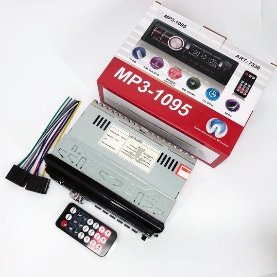 Автомобильная магнитола стерео звук MP3 1095/7336 BT ISO, Магнитола поддержка usb HU-56 | Зображення 1