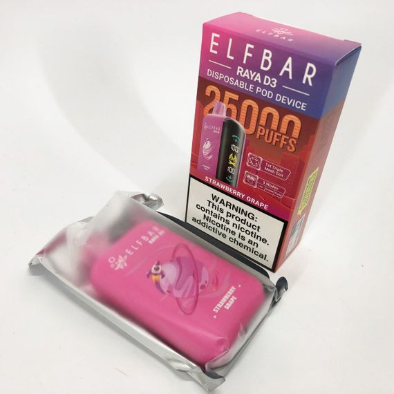 Elf Bar Raya D3 25000 смак Полуниця Виноград (Strawberry Grape) | Зображення 1