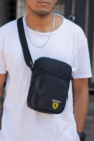 Сумка месенджер барсетка через плече Without з принтом Ferrari Black