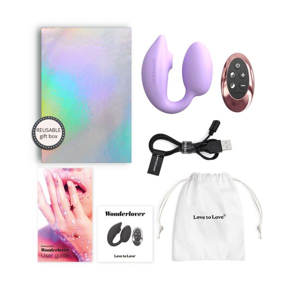 Віброяйце з вакуумною кліторальною стимуляцією Love To Love Wonderlover VIVA MAUVE | Зображення 5