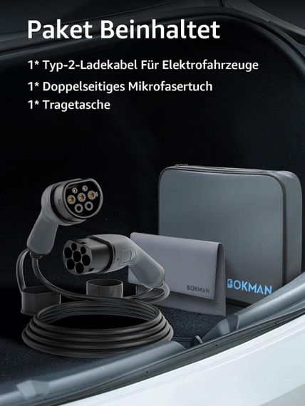 Кабель зарядки для електромобіля Type 2 11 кВт 16A 5 метрів, 3 фази, зарядний EV кабель Тип 2 для електрокара Mode 3 трифазний | Зображення 6