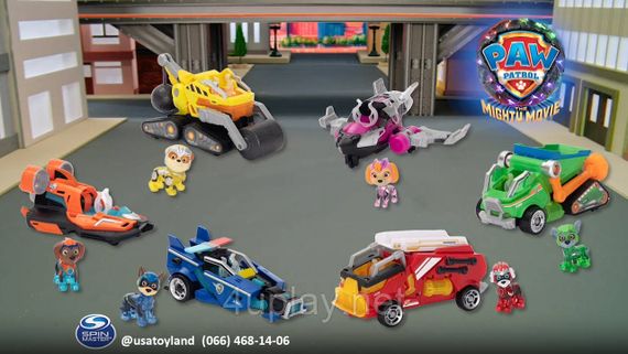 Щенячий Патруль Мегакіно 2023 Пожежна машина та фігурка Маршала Paw Patrol Marshall Mighty Movie Fire Truck | Зображення 9