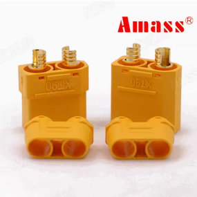 XT90H-M + XT90H-F разъем питания, папа + мама комплект с защитными колпачками