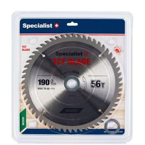 Диск пильный по дереву Specialist+ 190x56Tx30/20/16